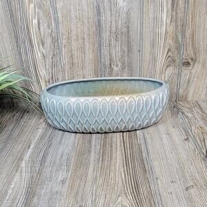 Vintage Red Wing Pottery Planter 642 Oval Mid Century Modern Loop Design Bowl